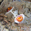 Ohrstecker aus 925er Silber mit sonnengelben Bernstein