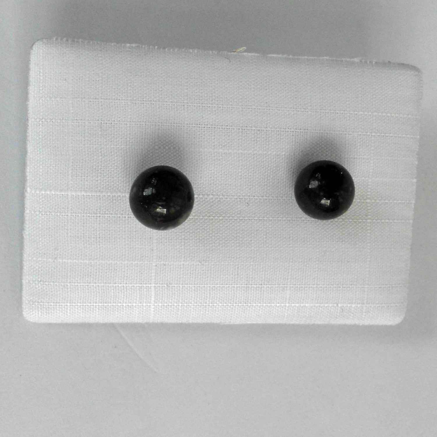 Ohrstecker aus polierten Feuersteinperlen, Silber 925