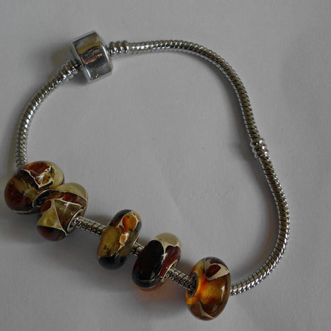 Bead aus Mosaikbernstein für Pandora