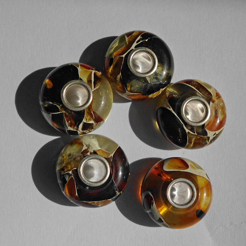 Bead aus Mosaikbernstein für Pandora