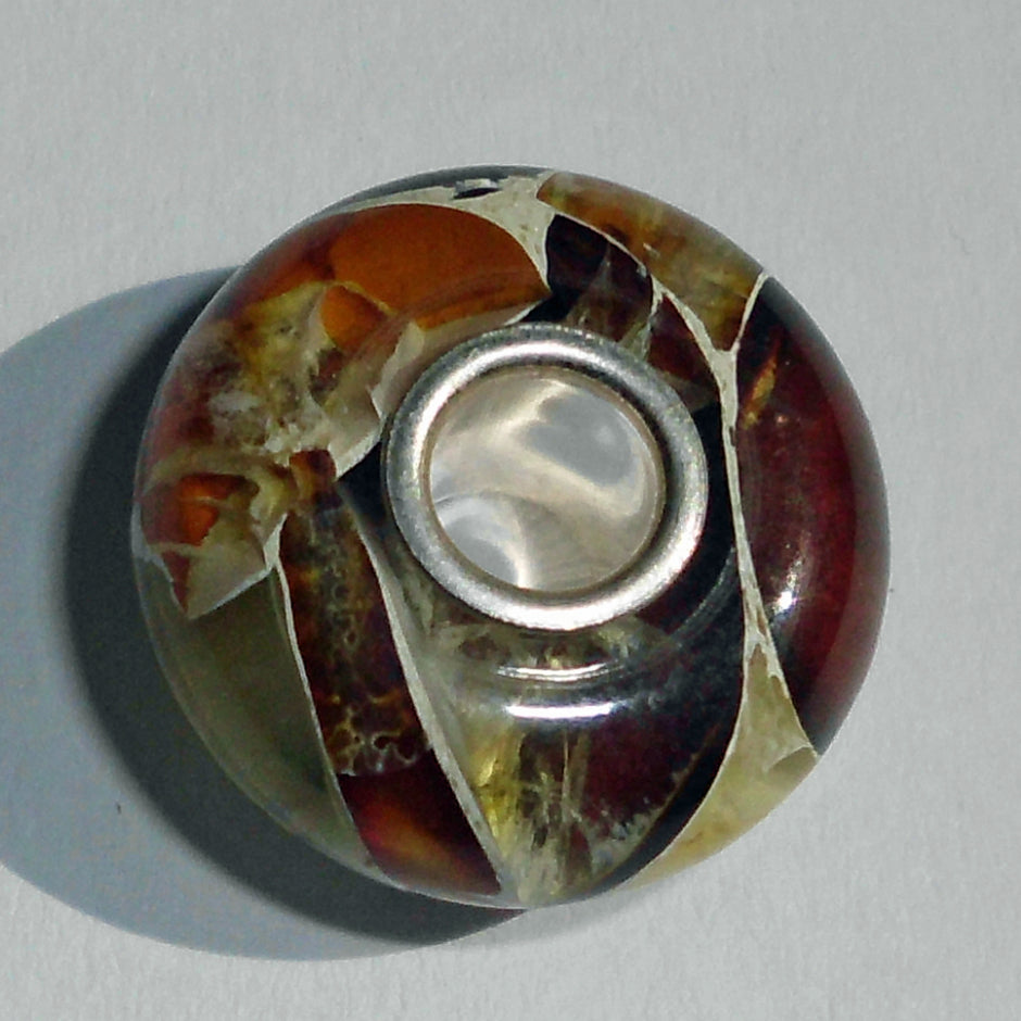 Bead aus Mosaikbernstein für Pandora