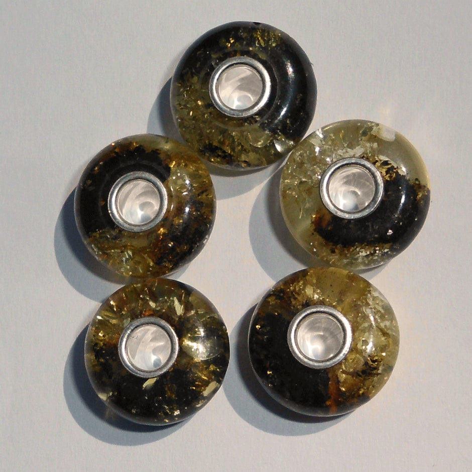 Polierter Moorbernstein-Bead für Pandora