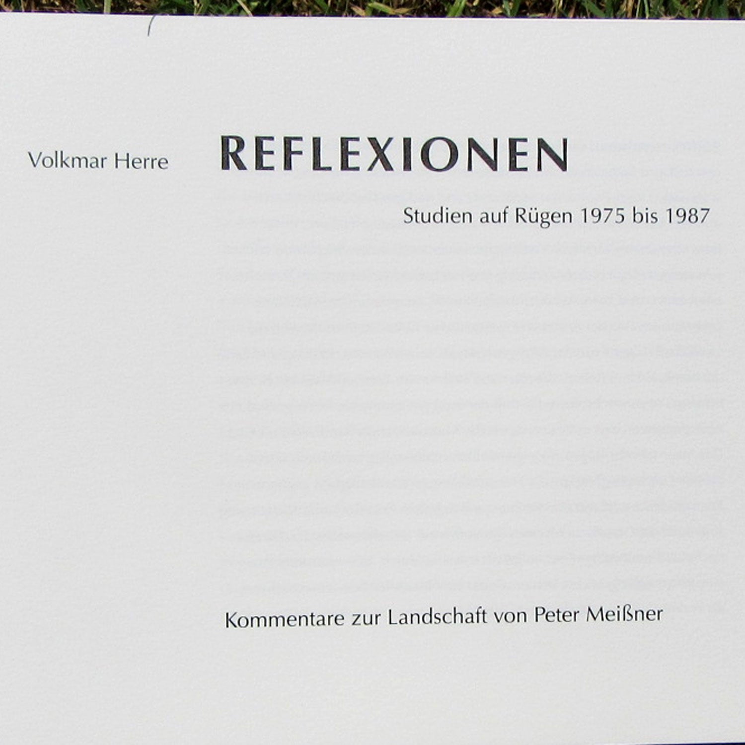 Volkmar Herre - Reflexionen, Panoramafotografien von Rügen