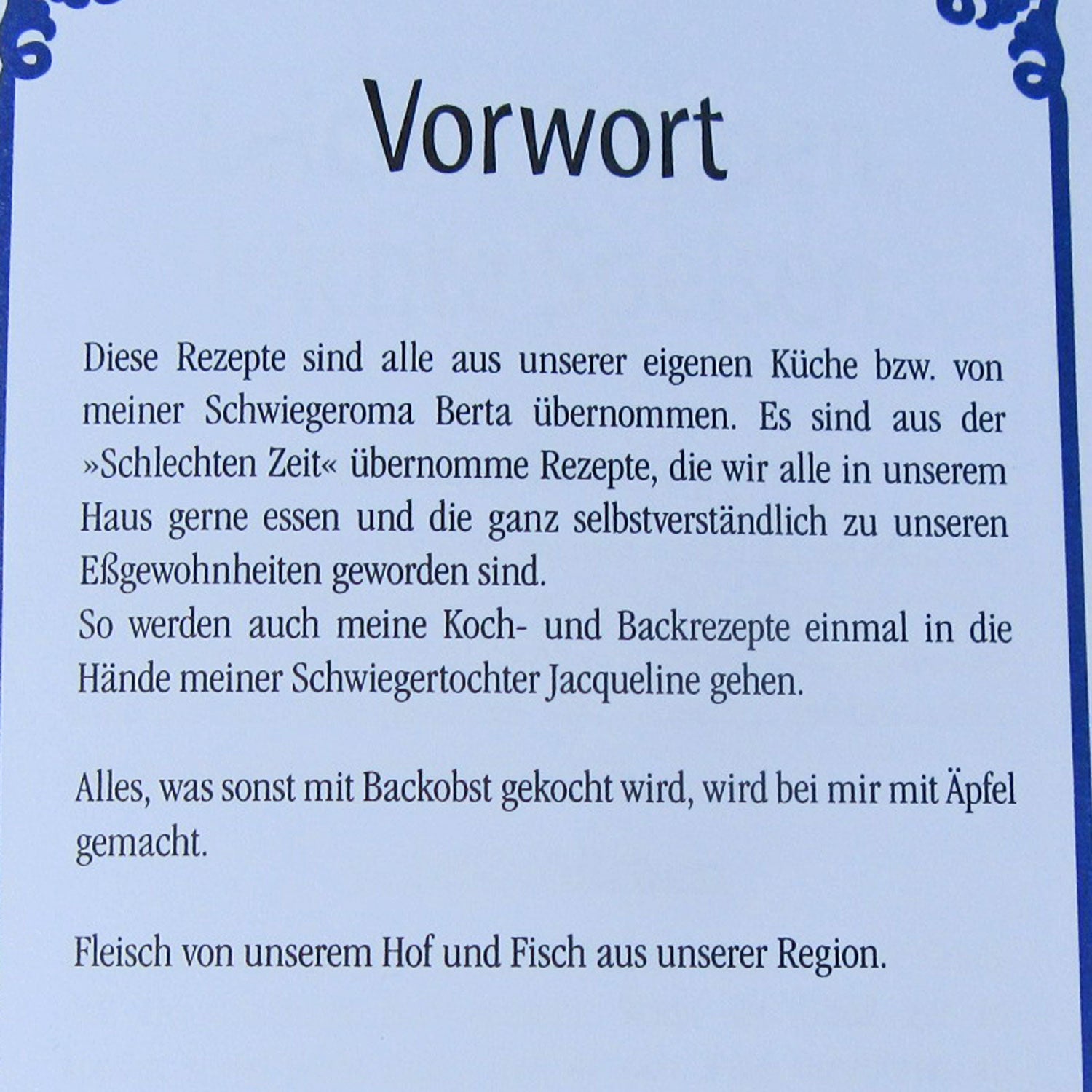 Kleine Mönchguter Rezepte - Fibel, handgeschriebenes Unikat