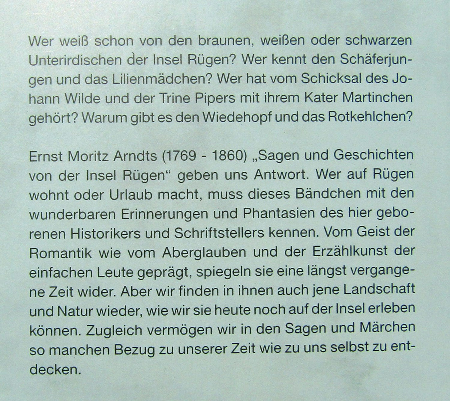 Ernst Moritz Arndt: Sagen und Geschichten von Rügen Band 2
