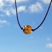 Collier mit einzigartiger Bernsteinperle und Silber