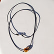 Collier mit einzigartiger Bernsteinperle und Silber