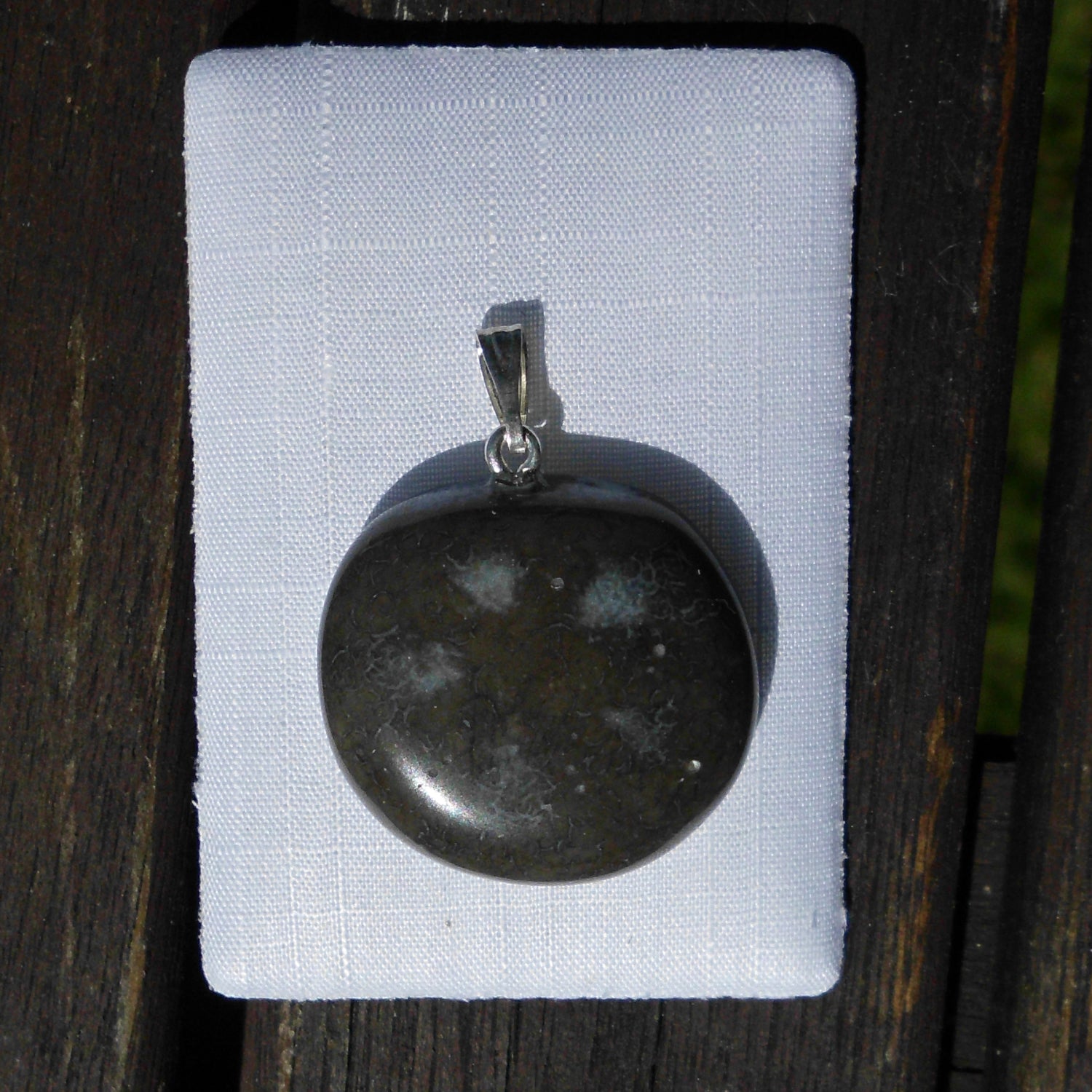 Polierter versteineter Seeigel aus Feuerstein, Unikat