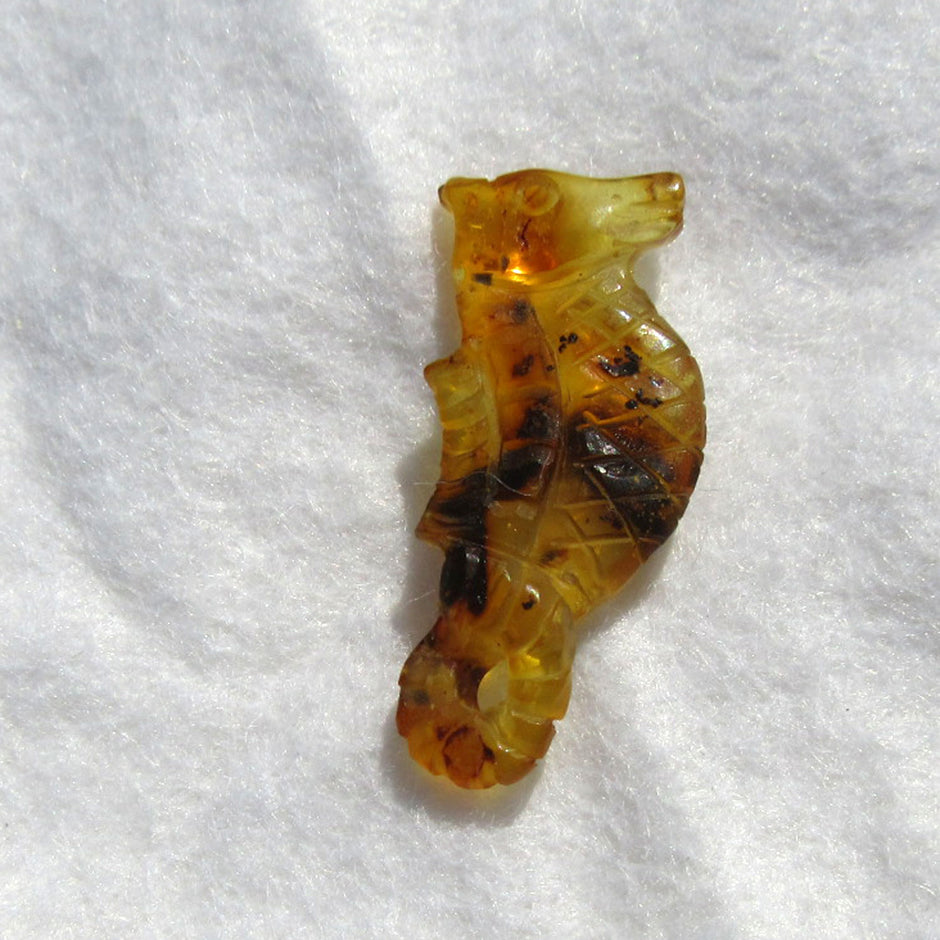 Seepferdchen aus Bernstein – Einzigartiges Unikat von Rügen