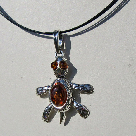 Silberner Schildkröten-Anhänger mit beweglichen Gliedern