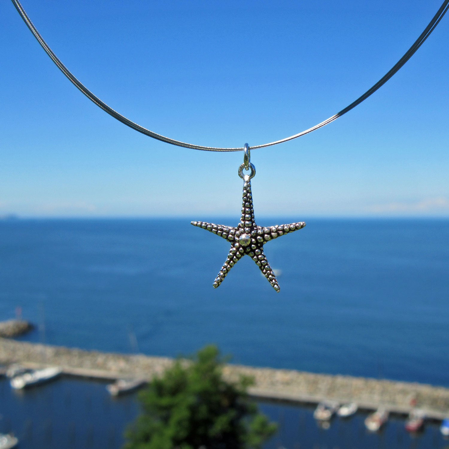 Silberanhänger in Form eines Seesterns, 925 Sterling