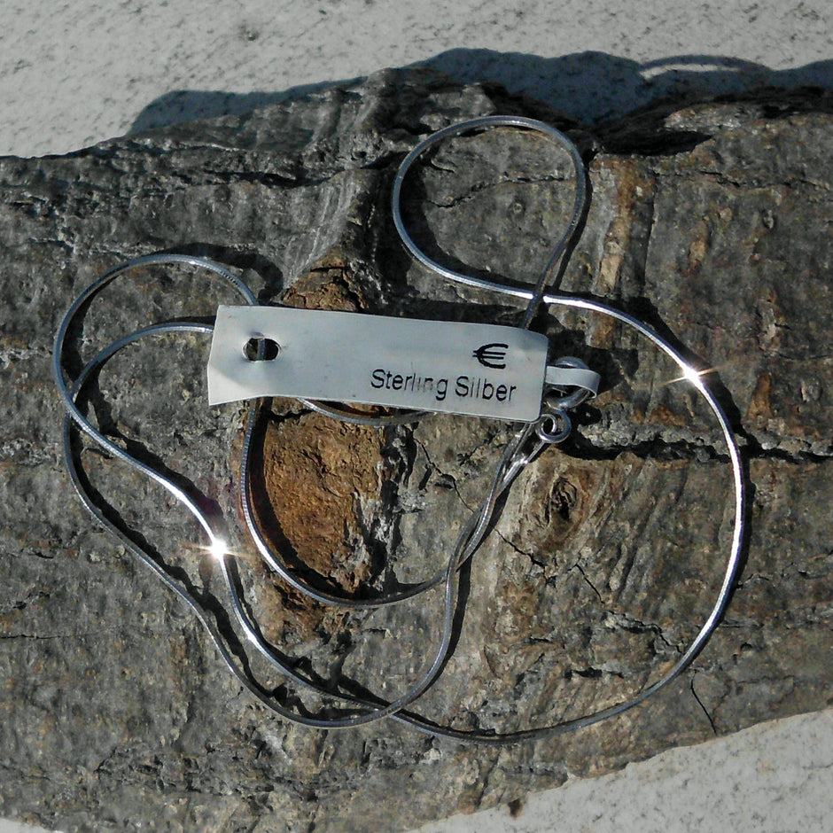 Feine Schlangenkette aus 925er Silber, 8-eckig