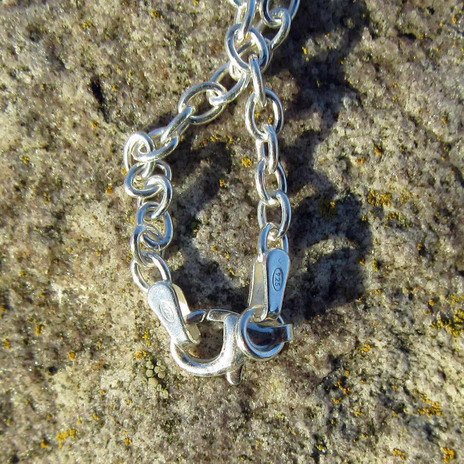 Silberne Ankerkette aus 925er Silber, Unikat