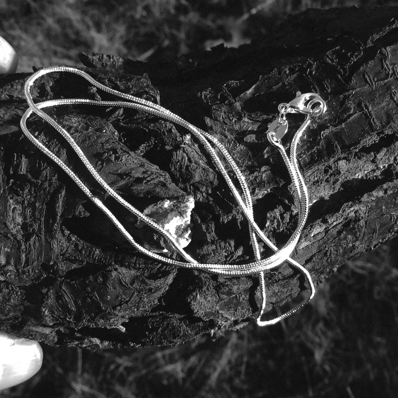 Feine Schlangenkette aus 925er Silber, Unikat