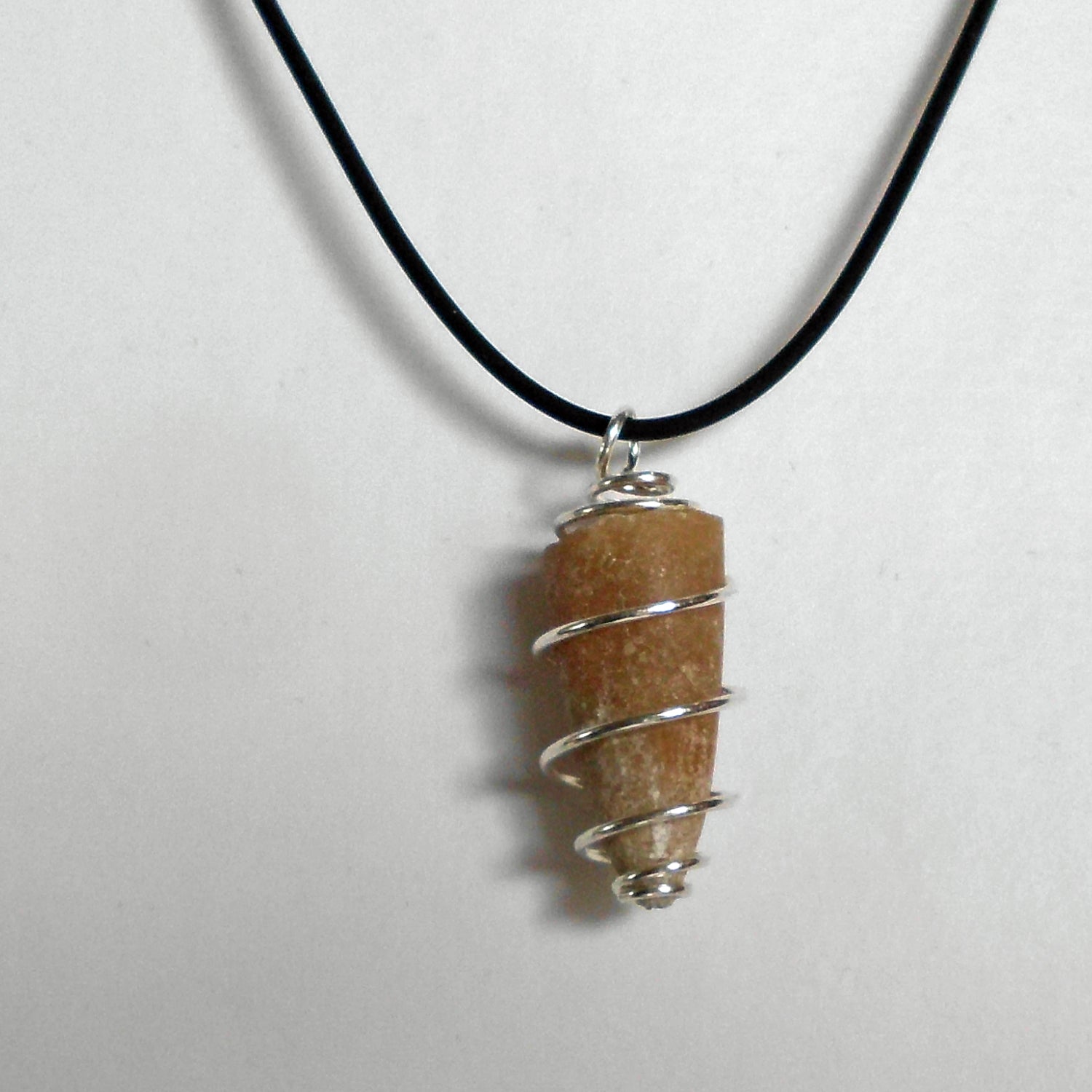 Donnerkeil (Belemnit) in kleiner Spirale – Fossil von Rügen