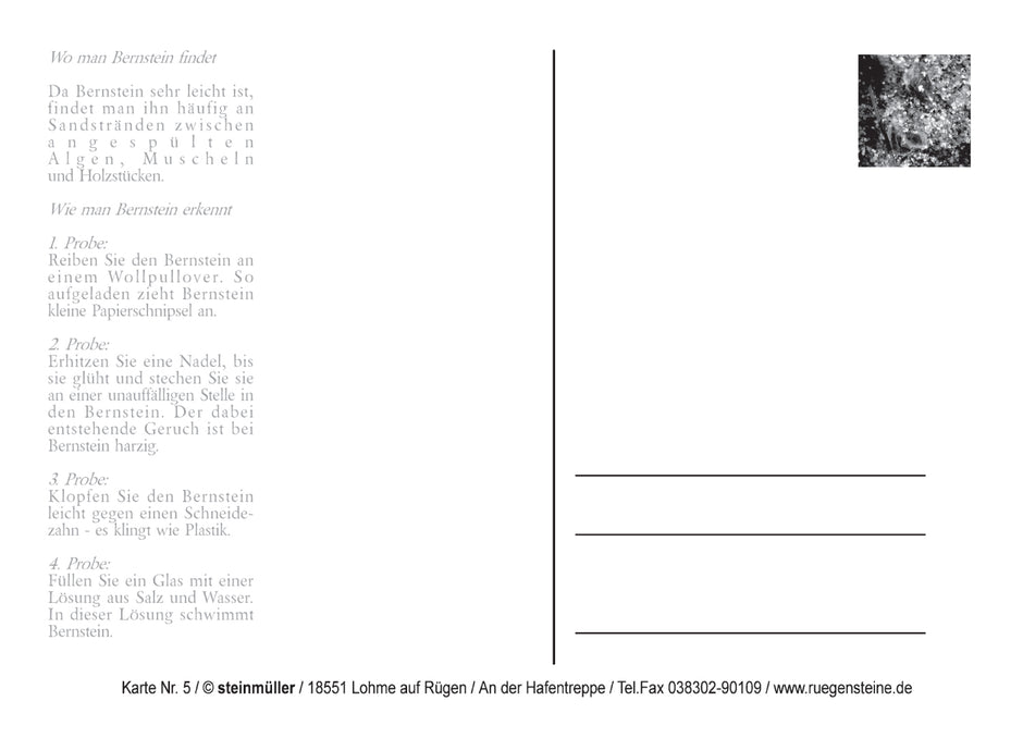 Postkarte Bernstein