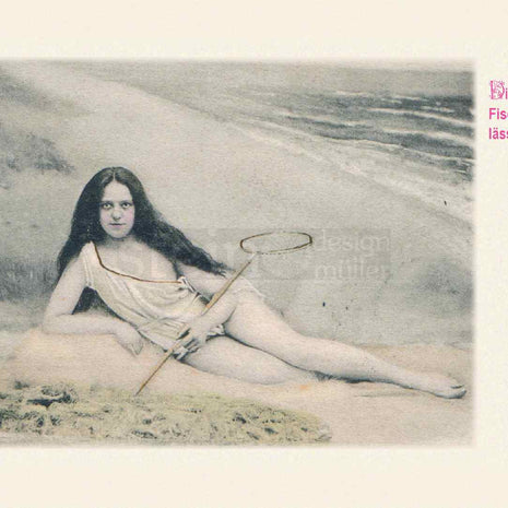 Postkarte „Die schöne Fischerin – Strandidyll Rügen“