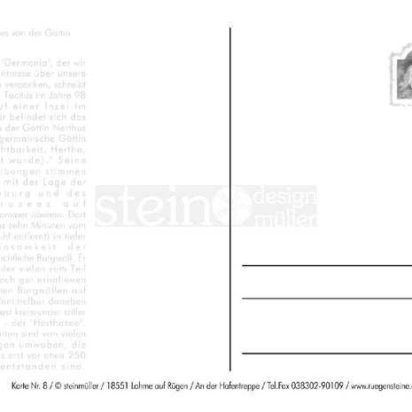 Postkarte "Herthasage" mit Herthasee