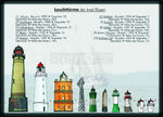 Postkarte Leuchttürme von Rügen und Hiddensee
