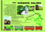 Postkarte „Rasender Roland – Dampf & Strecke, Rügen“