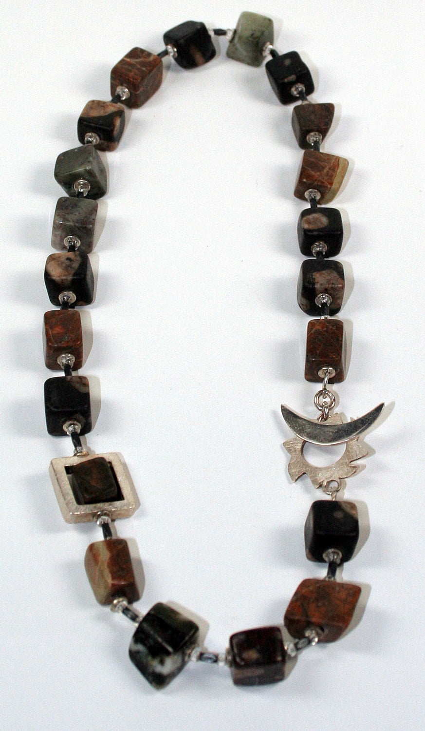 Collier Steinwürfel mit Silber