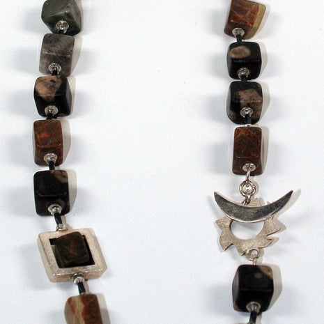 Collier Steinwürfel mit Silber